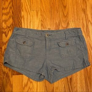 Aerie Blue Chambray Shorts